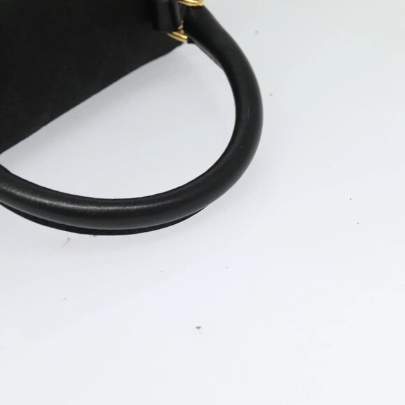 GUCCI GG Canvas Hand Bag 2way Black Gold 000 2058 0321 Auth 133588 - Picture 8 of 16